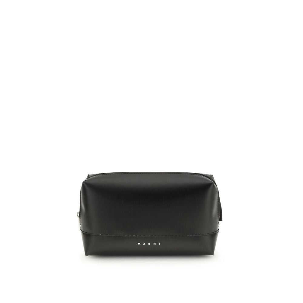 Marni Schwarze Bos Taurus Kalbsleder Schultertasche