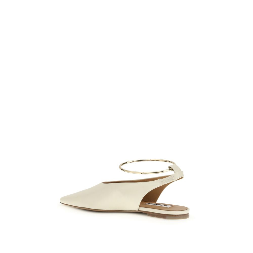 Jil Sander Ballerinas aus beigem Ziegenleder