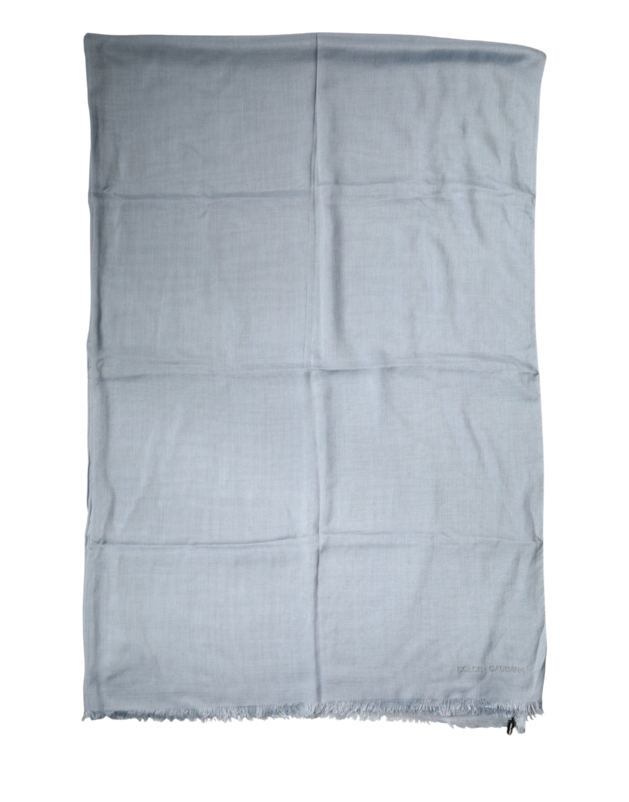 Dolce & Gabbana Hellblauer Kaschmir-Strickschal
