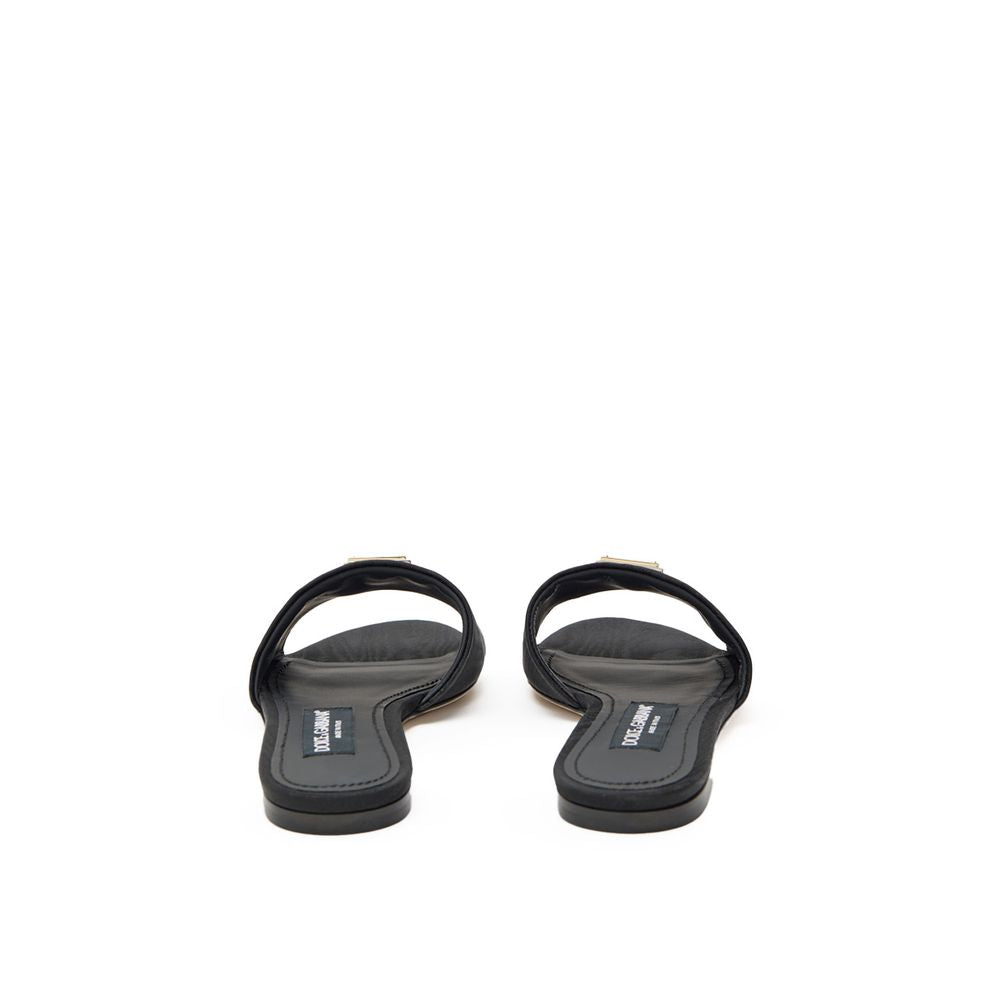 Dolce & Gabbana Schwarze Hausschuhe aus Polyester
