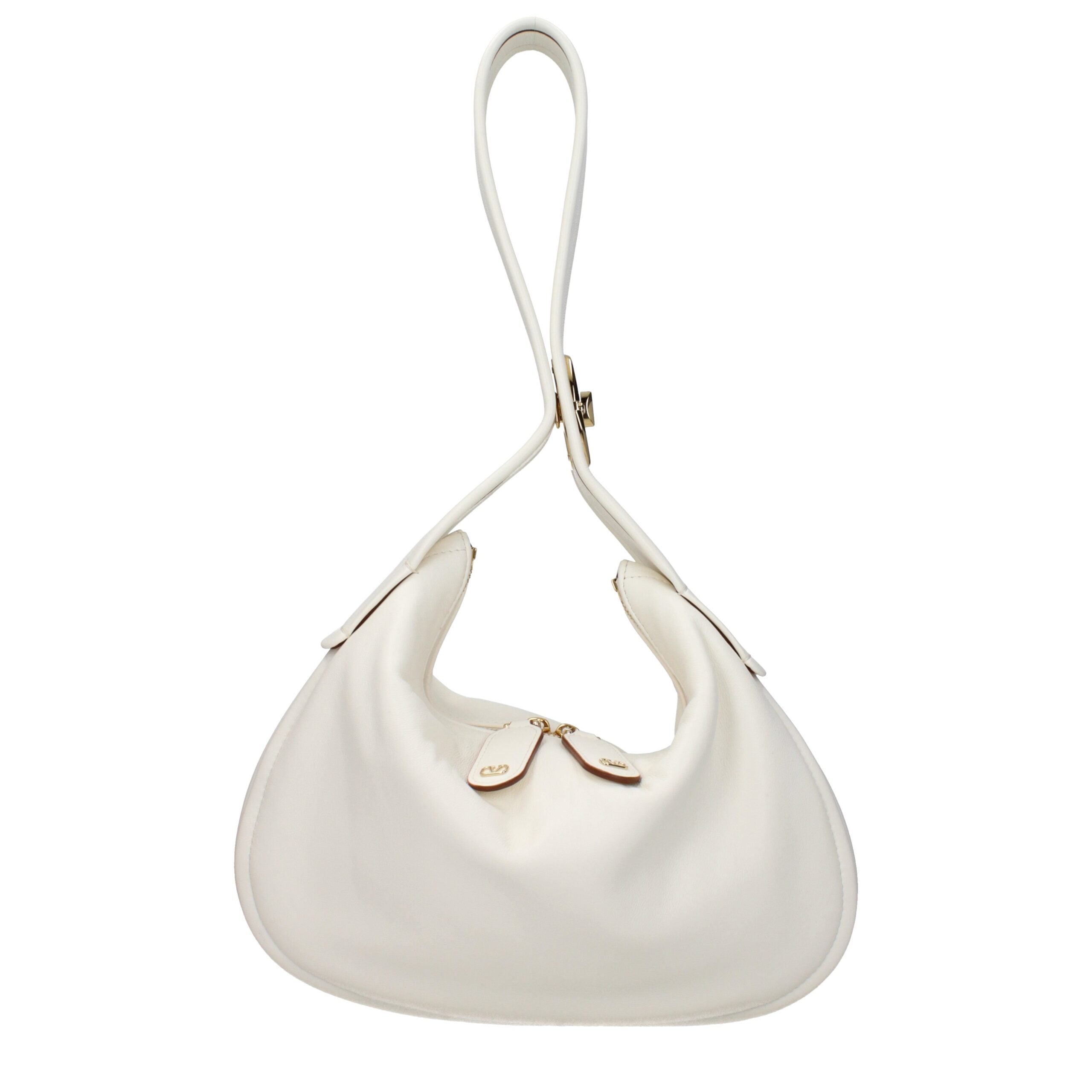 Valentino Garavani Beige Leder Handtasche
