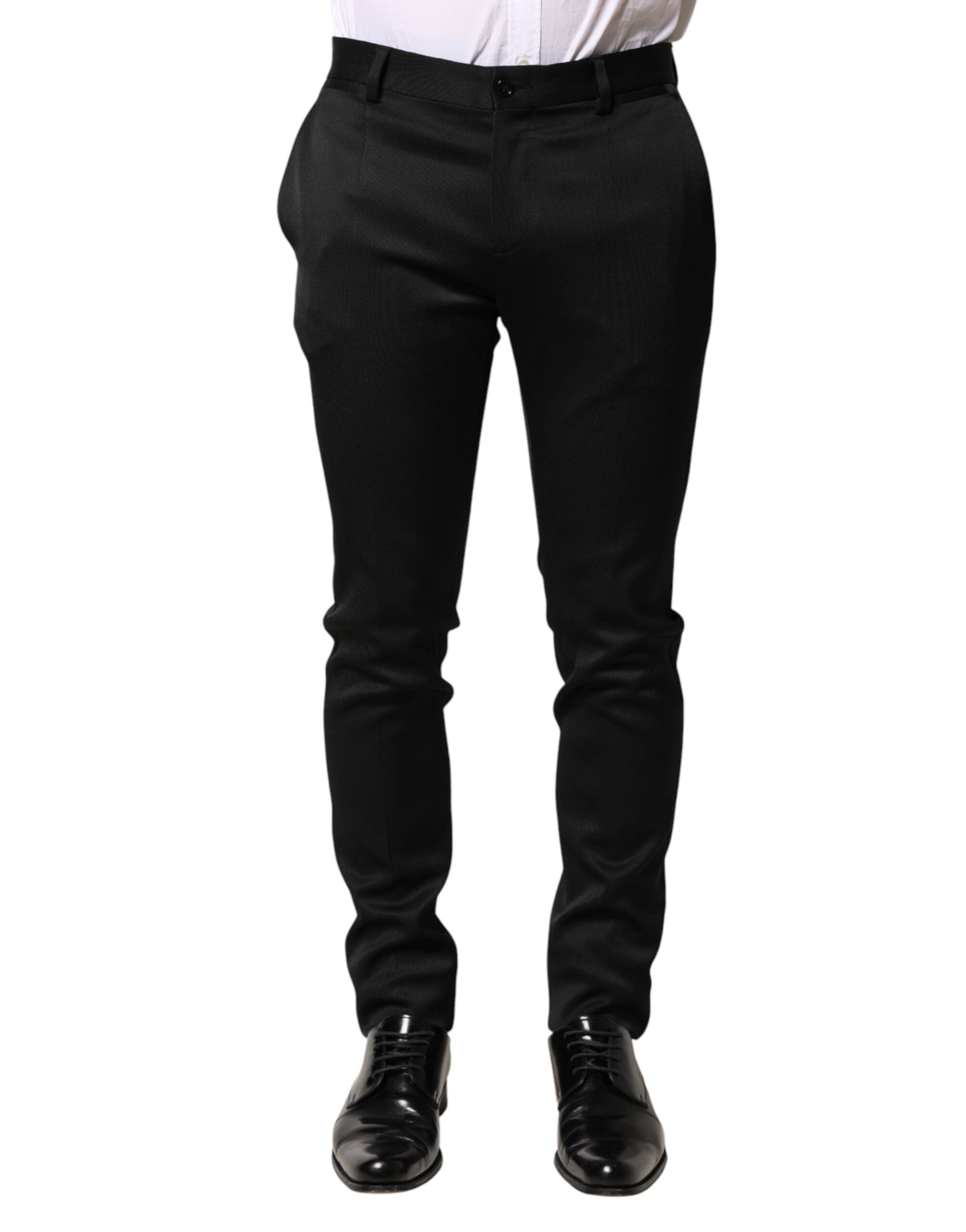 Dolce & Gabbana Schwarze Viskose Hose für Herren