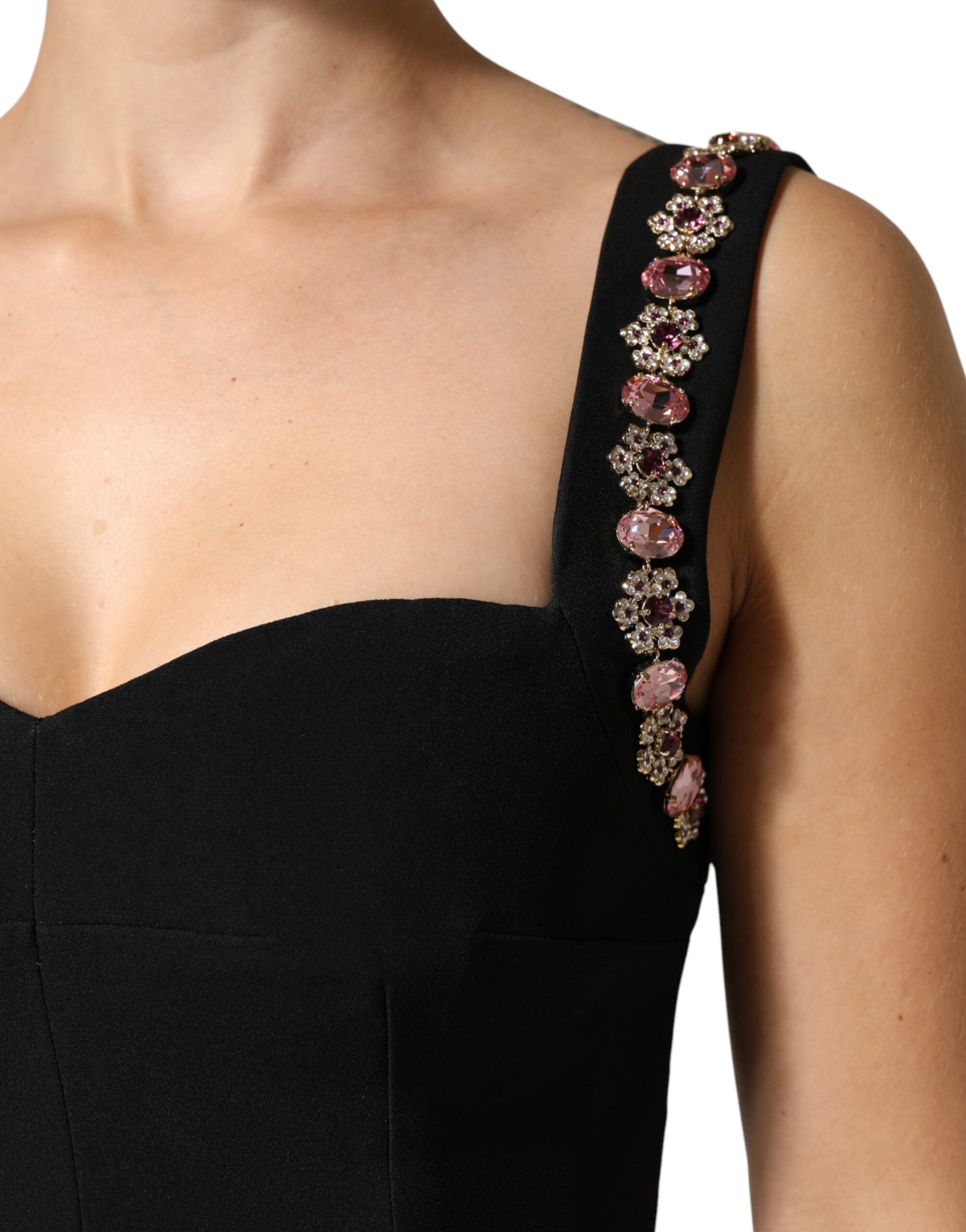 Dolce & Gabbana Schwarzes, verziertes Etui-Meerjungfrauen-Abendkleid