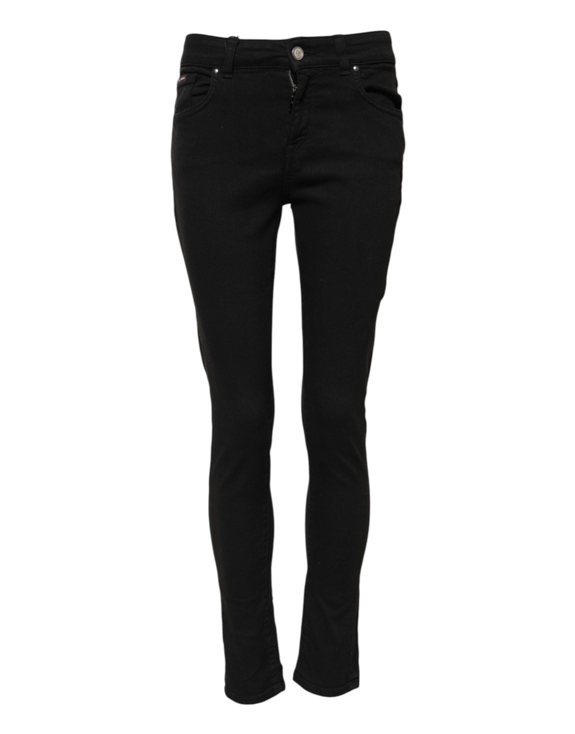 Dolce & Gabbana Schwarze Baumwoll-Jeans im Skinny Fit für den Alltag
