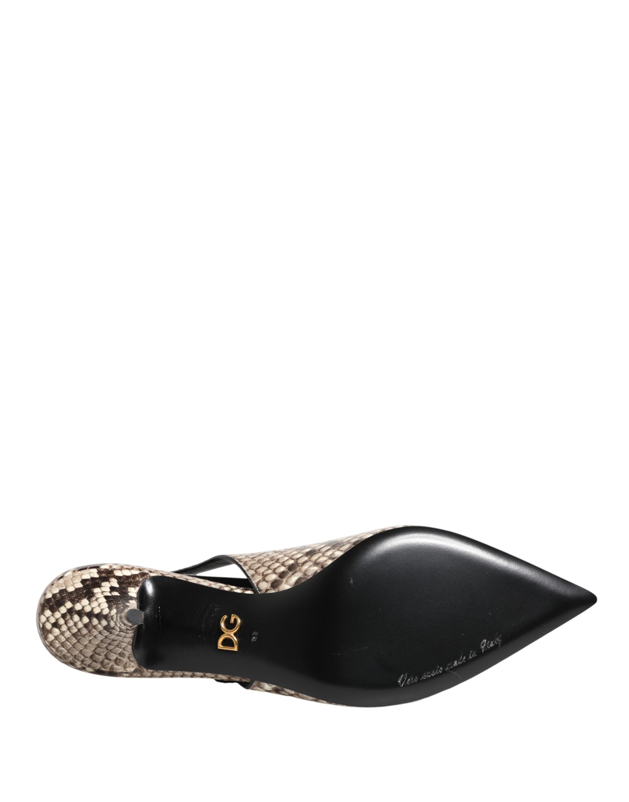 Dolce & Gabbana Mehrfarbige Leder-Slingback-Pumps