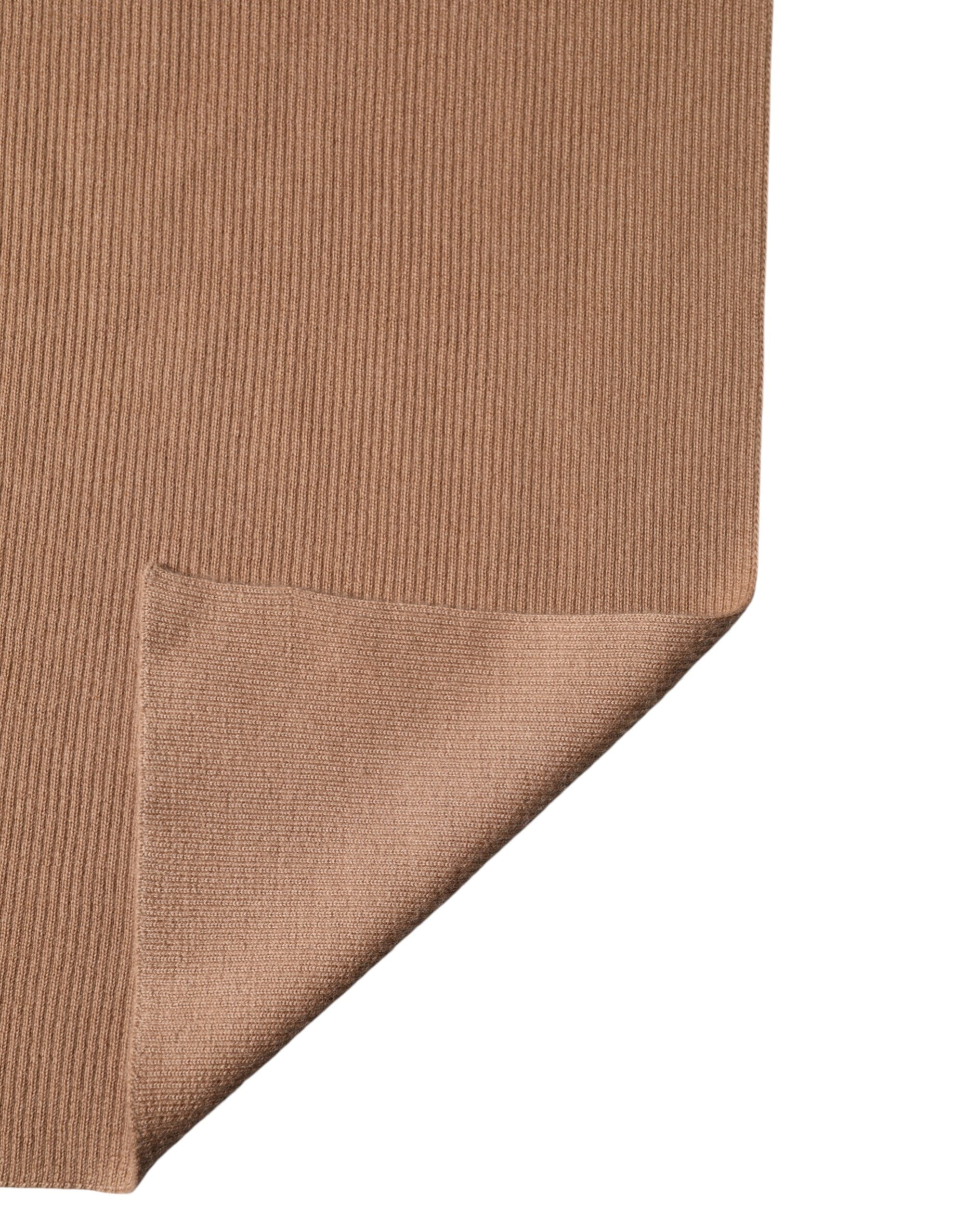 Dolce & Gabbana Brauner Kaschmir-Strickschal für den Hals