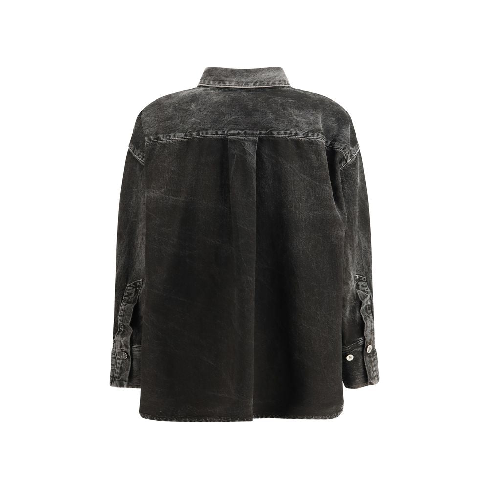 The Attico Schwarzes Denim-Hemd