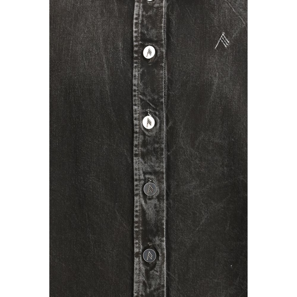 The Attico Schwarzes Denim-Hemd