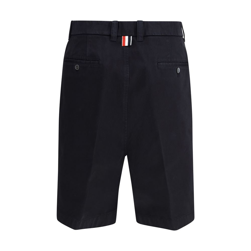 Thom Browne Blaue Bermuda-Shorts aus Polyester