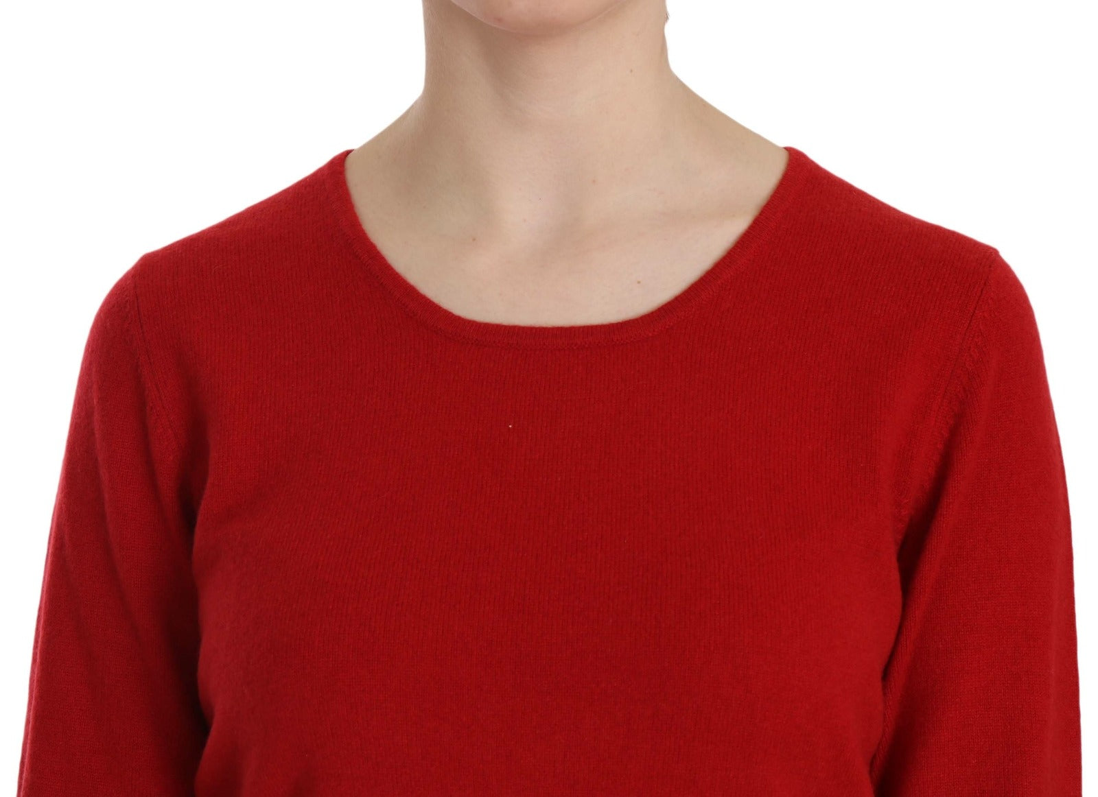 MILA SCHÖN Kaschmir-Pullover mit Rundhalsausschnitt in Rot