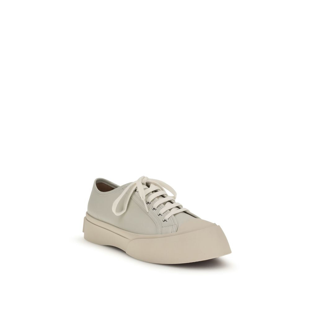 Marni Weiße Sneakers aus Nappaleder / Kalbsleder Bos Taurus