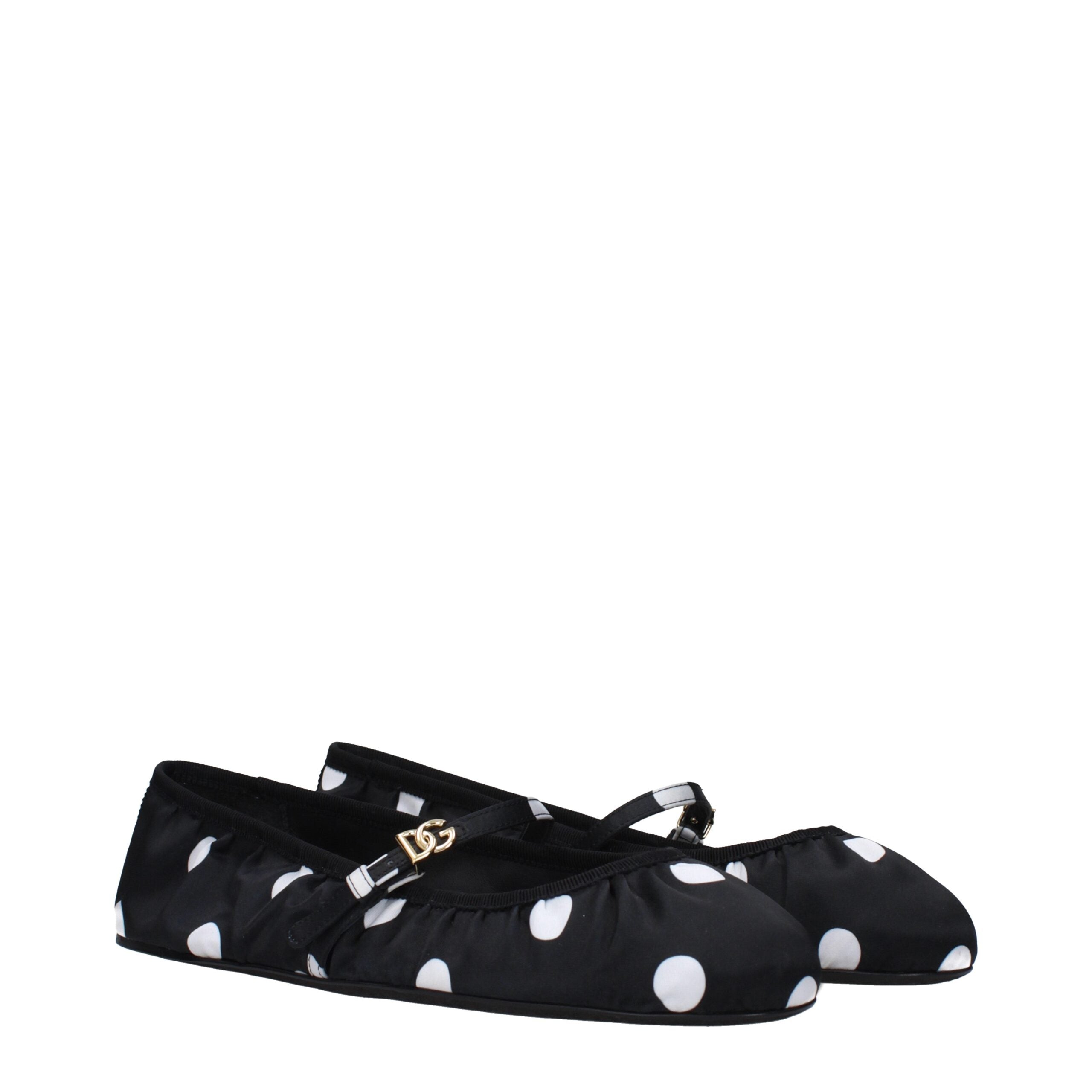 Dolce & Gabbana Schwarze Ballerinas aus Stoff