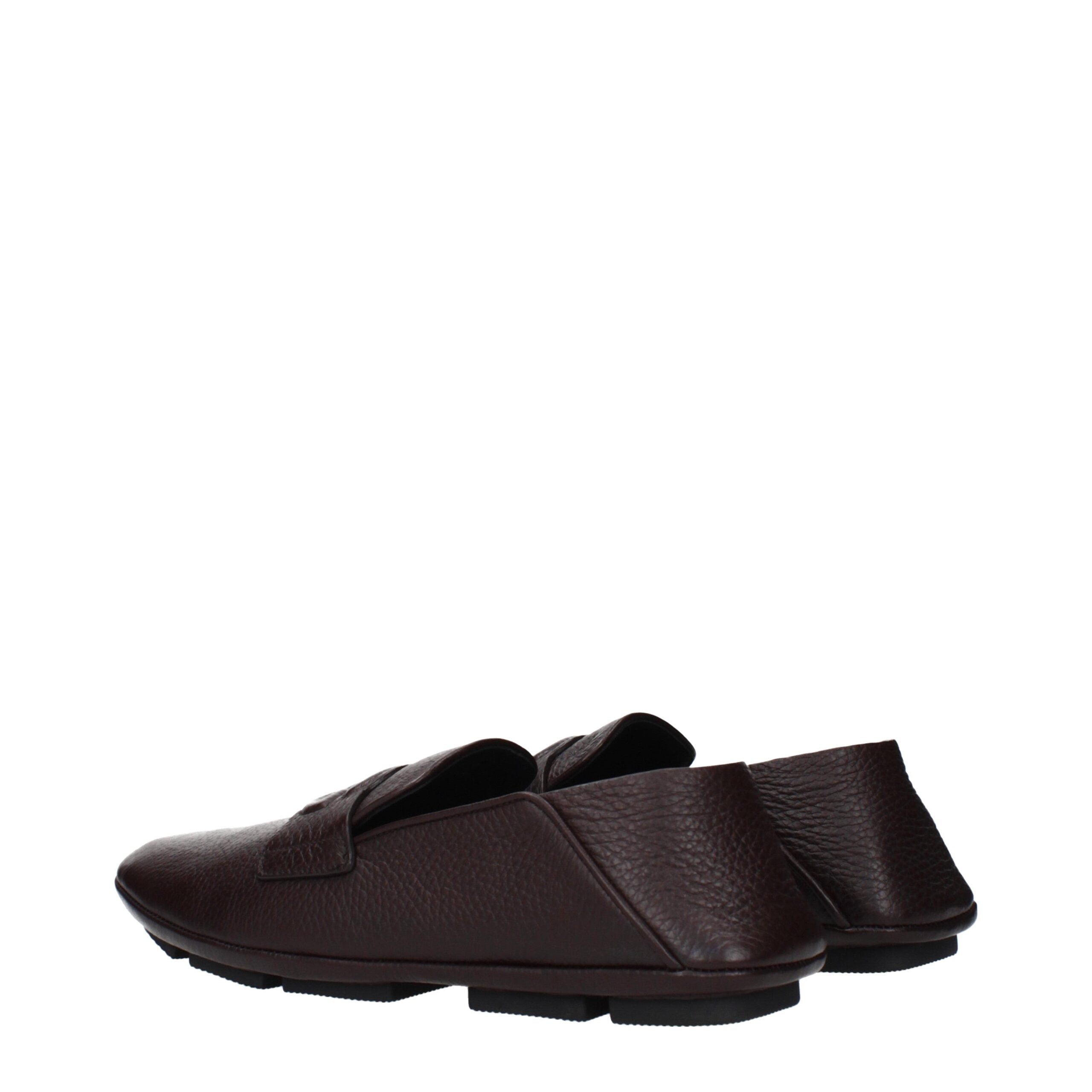 Dolce & Gabbana Braune Loafer aus Leder zum Hineinschlüpfen