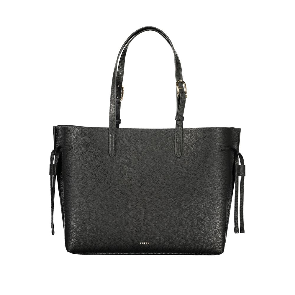 Furla Schwarze Leder Damentasche