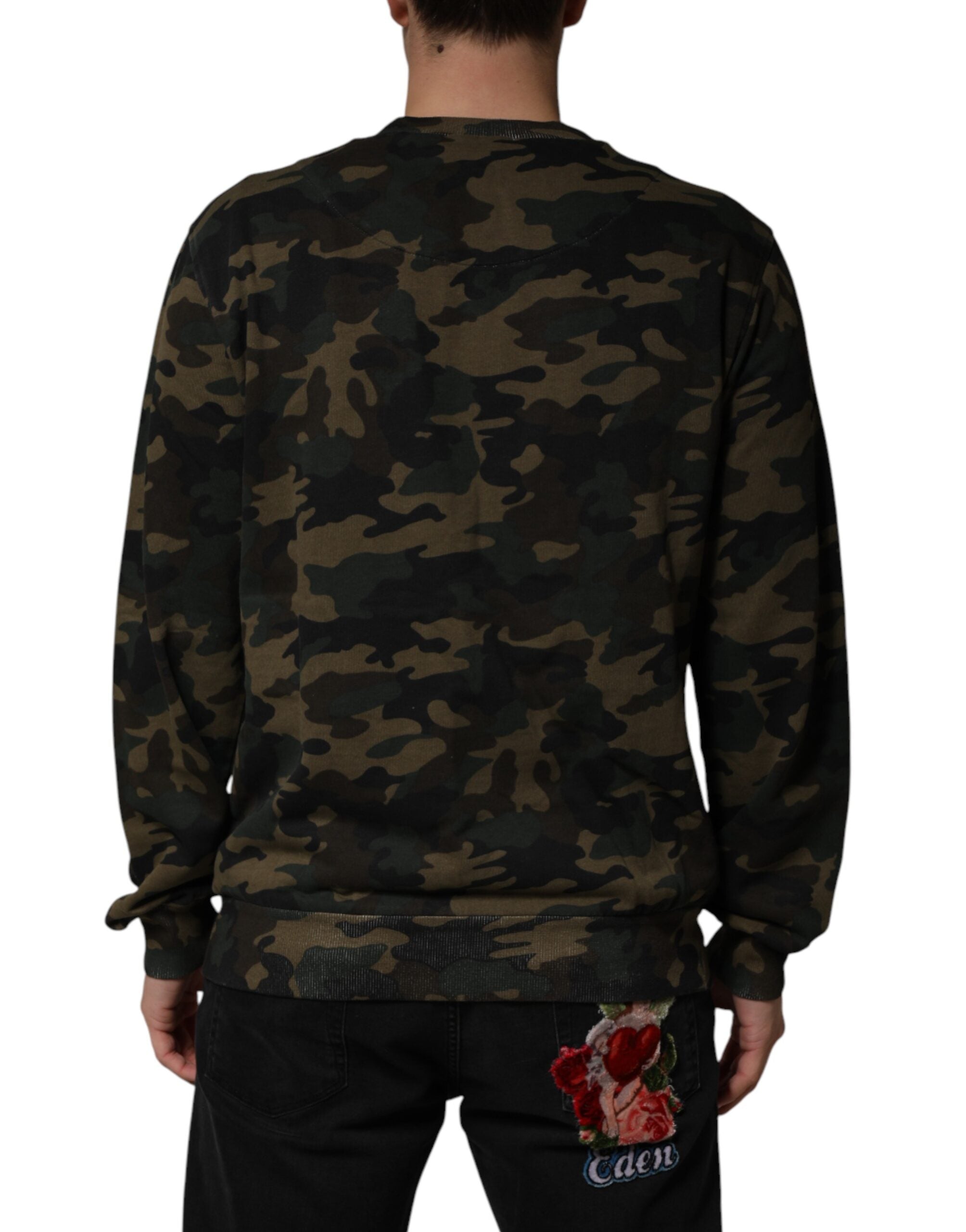 Dolce & Gabbana Mehrfarbiger Camouflage-Pullover für Herren