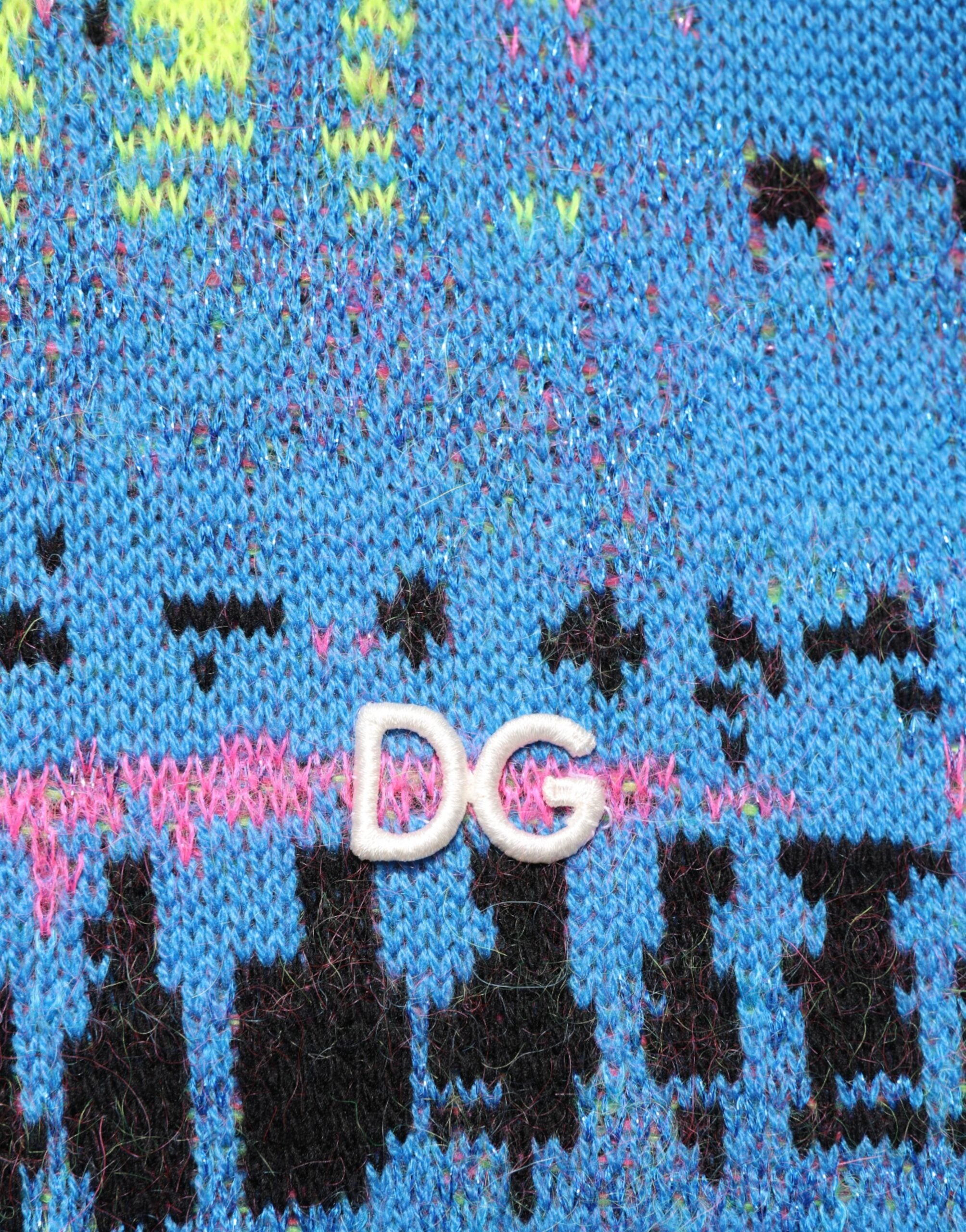 Dolce & Gabbana Mehrfarbiger Herren Pullover mit Rundhalsausschnitt
