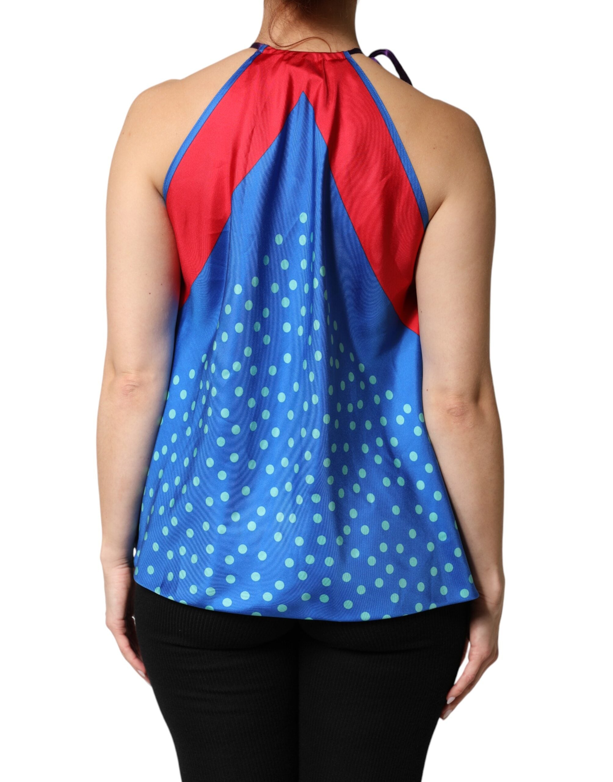 Dolce & Gabbana Mehrfarbige Polka-Dot-Krawatten-Halter-Bluse