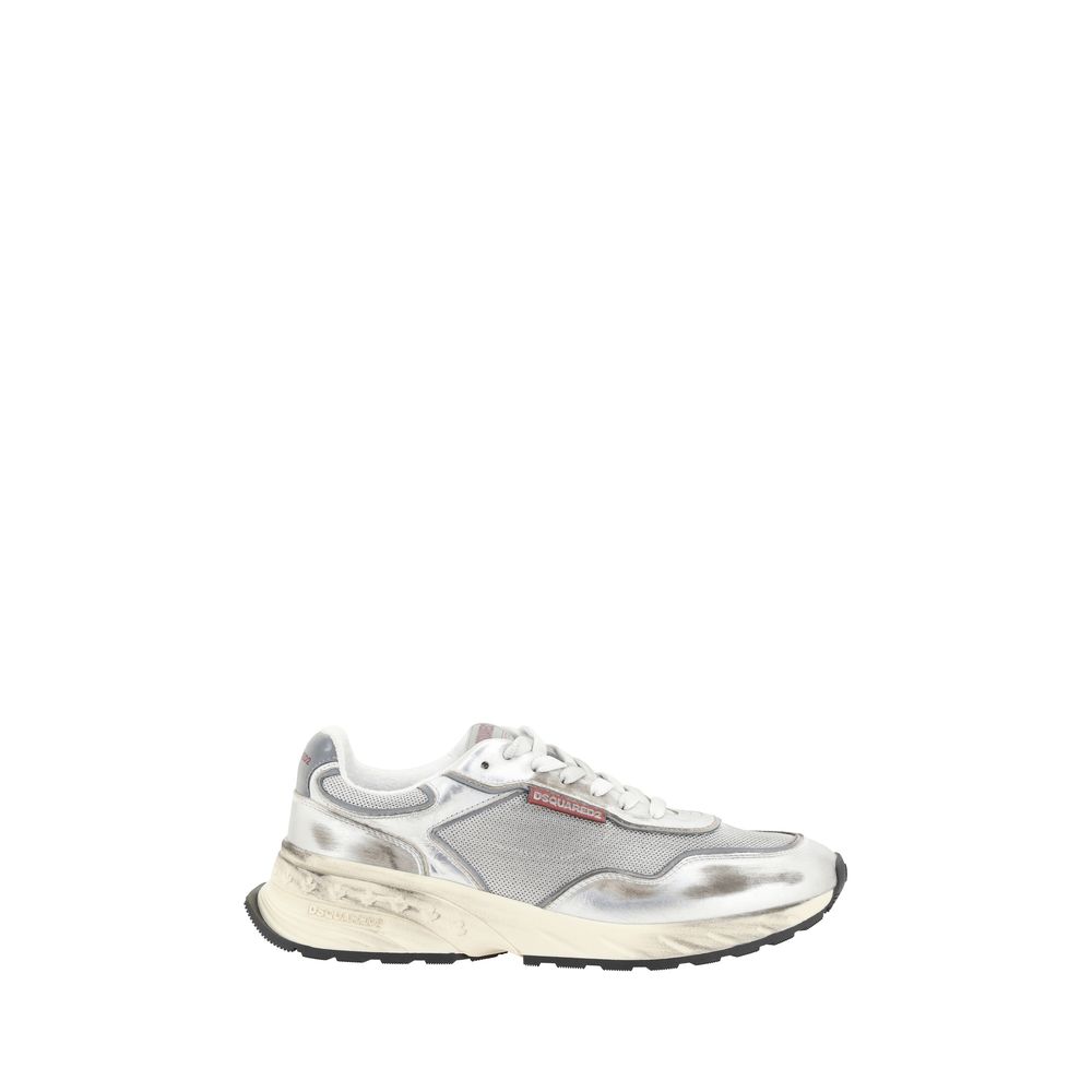 Dsquared² Weiße Kalbsleder Bos Taurus Athletic Sneaker