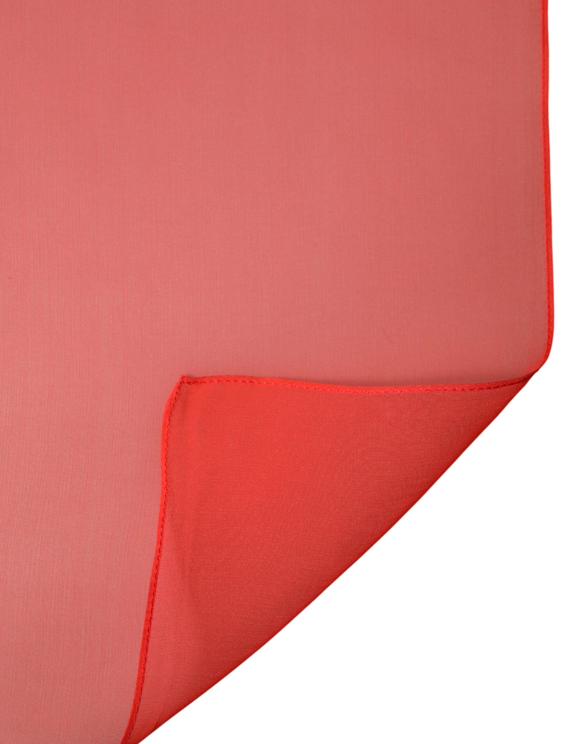 Dolce & Gabbana Roter Seidenschal Stola Nackenwickel Schal