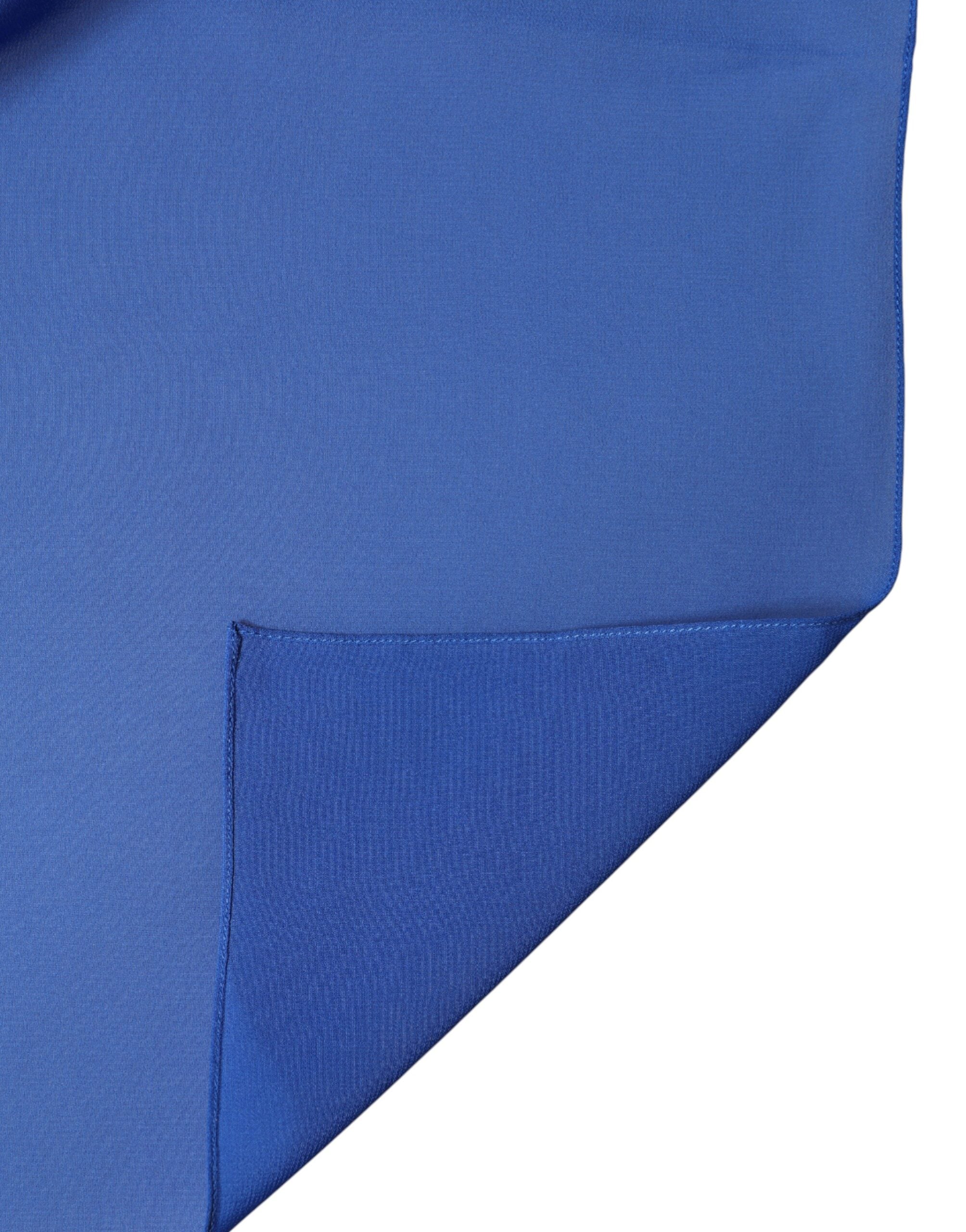 Dolce & Gabbana Blauer Seidenschal Stola Herrenschal