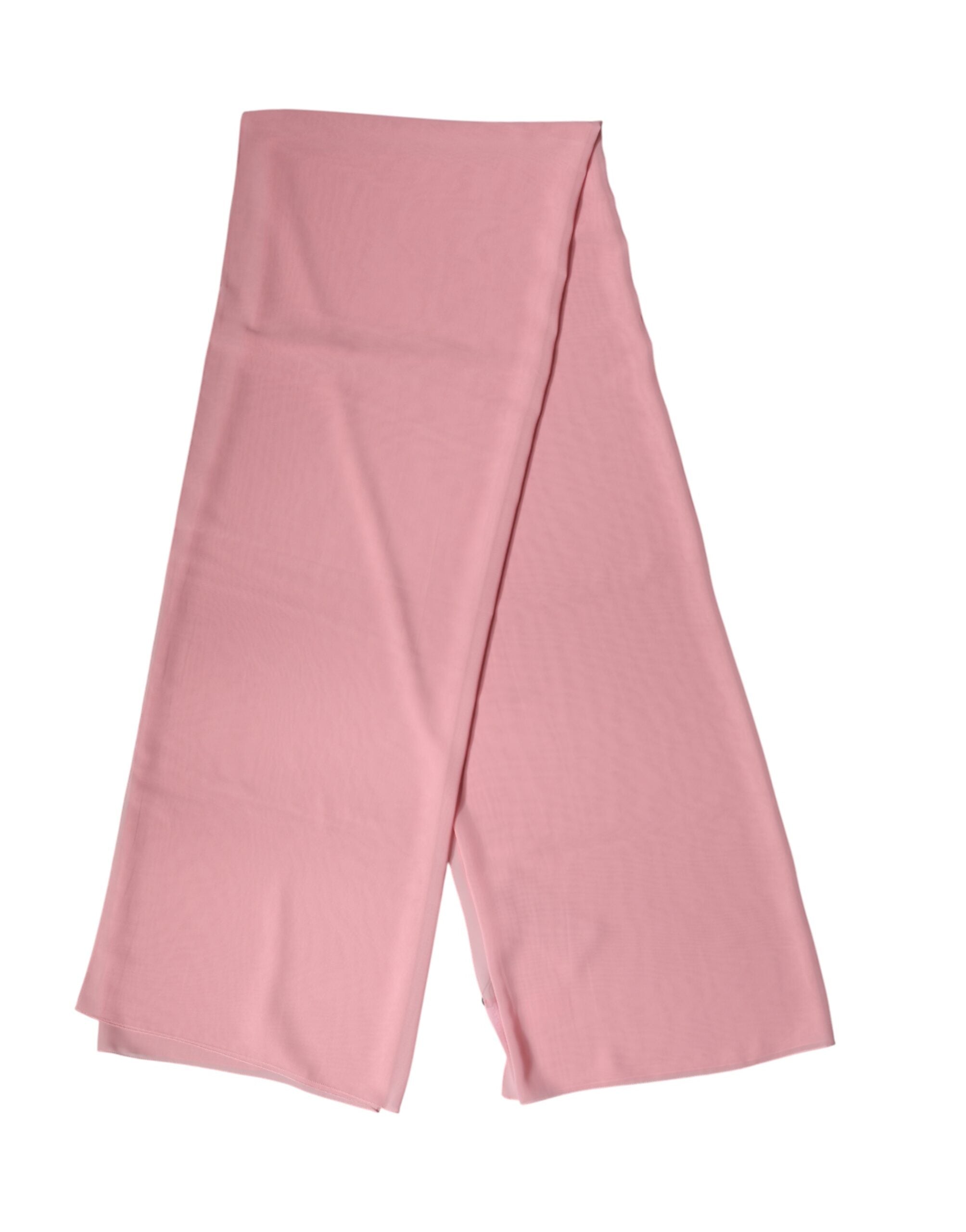 Dolce & Gabbana Pink Silk Stole Neck Wrap Shawl Men Scarf
