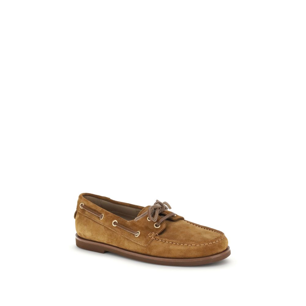 Gianvito Rossi Braune Kalbsleder Bos Taurus Loafer zum Hineinschlüpfen