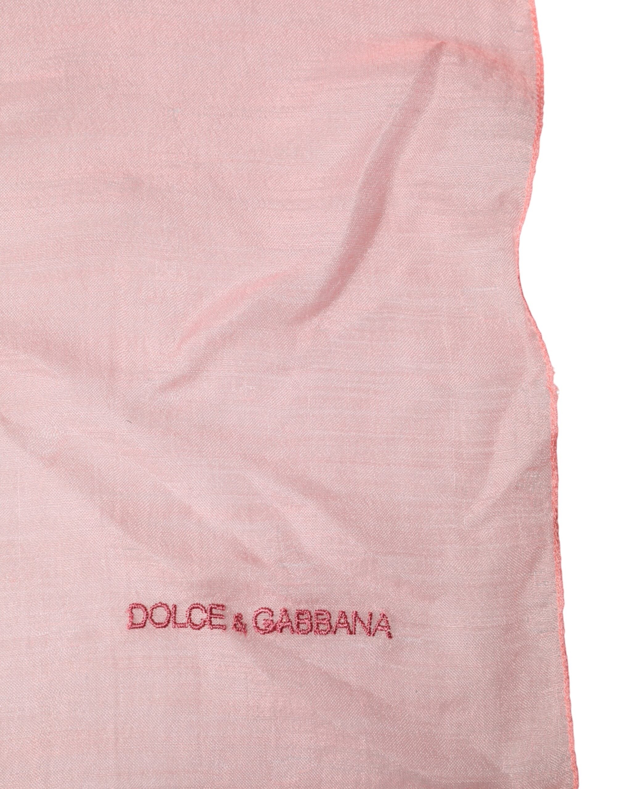 Dolce & Gabbana Hellrosa Kaschmir-Nackenwickel-Schal