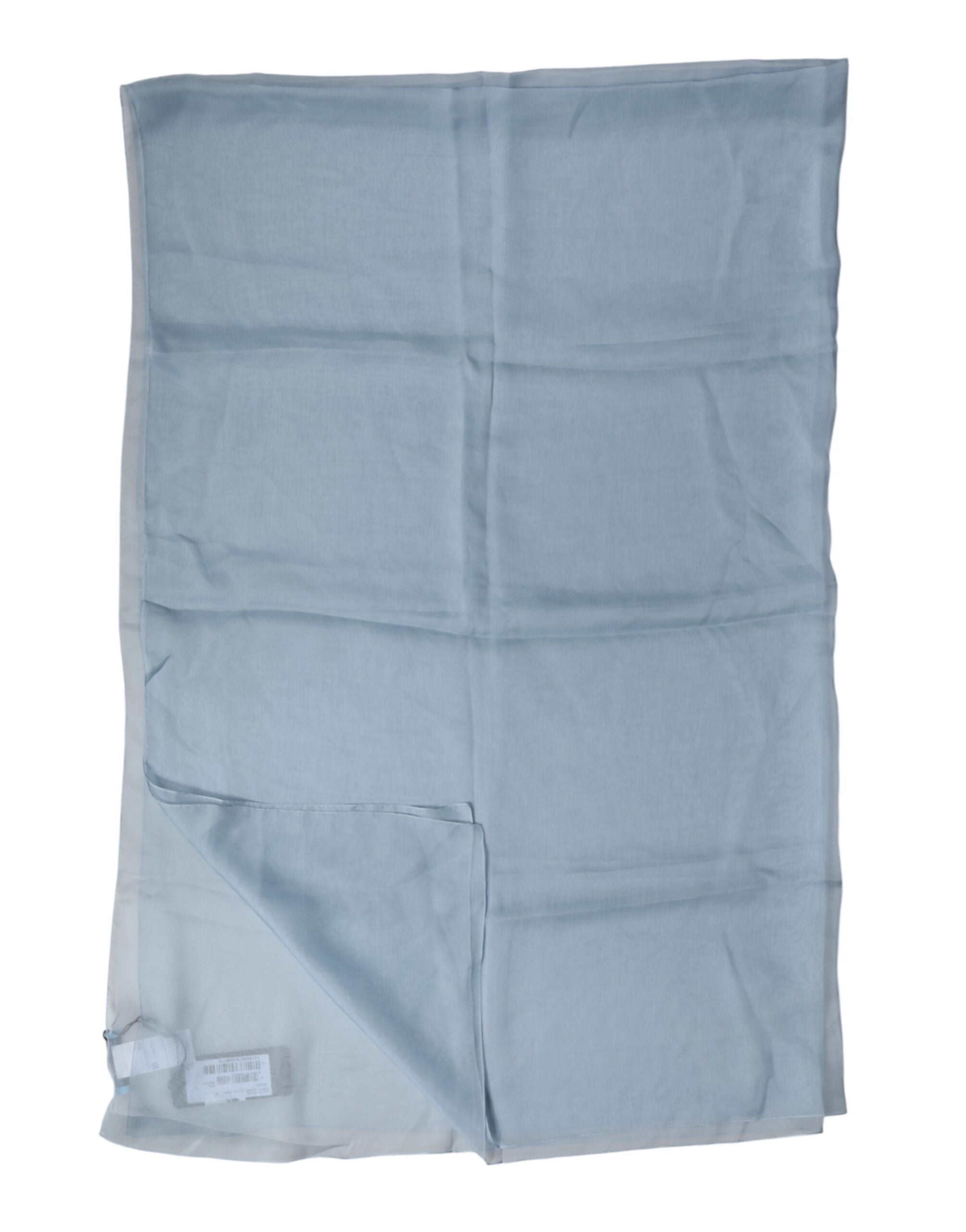 Dolce & Gabbana Hellblaue Seidenstola Schal 200cm x 130cm