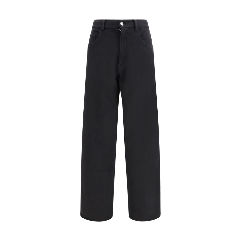 MM6 Schwarze Baumwoll-Sporthose