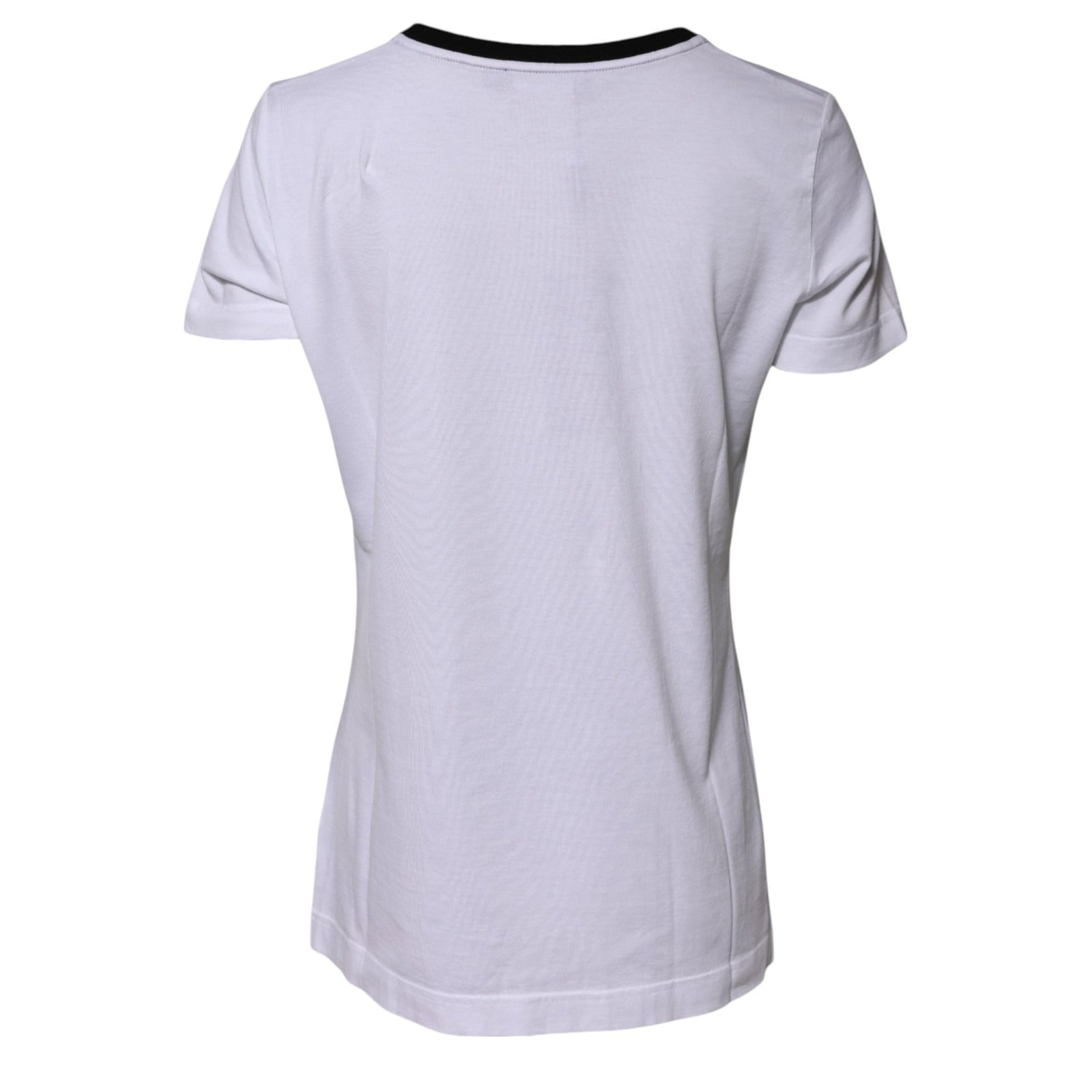 Dolce & Gabbana Weißes Eleganza Baumwoll-Rundhals-T-Shirt