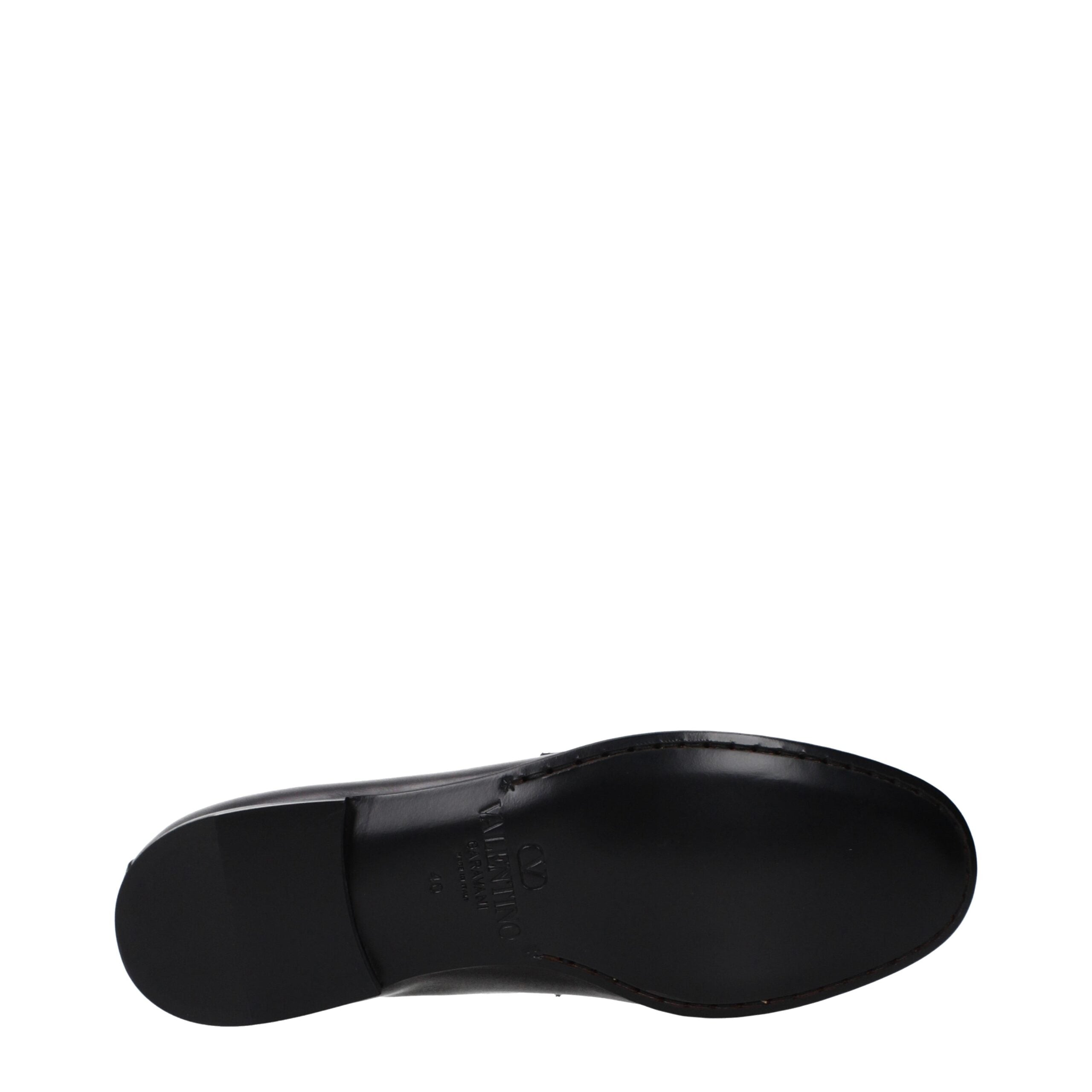 Valentino Garavani Schwarze Leder Loafer zum Hineinschlüpfen