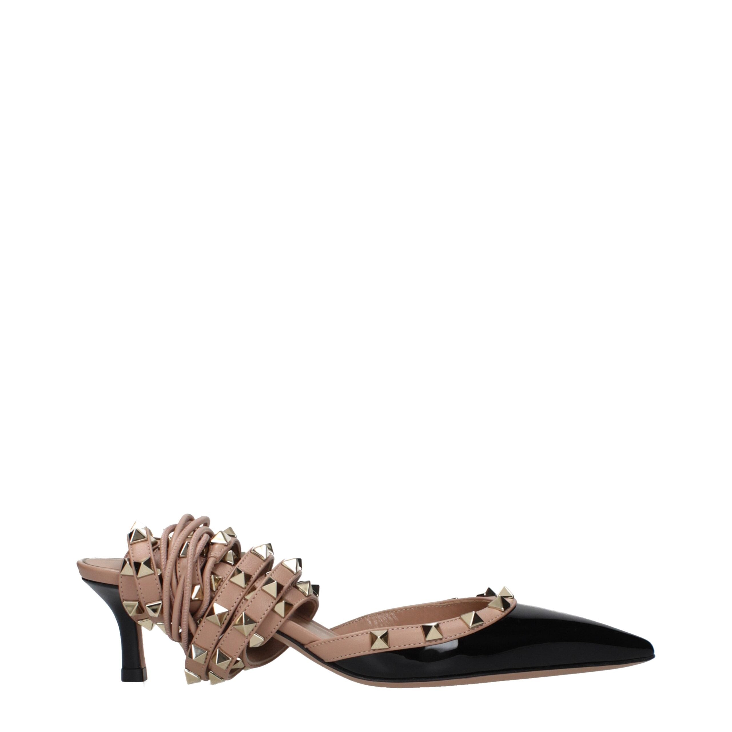 Valentino Garavani Schwarze Sandalen mit Lederriemen