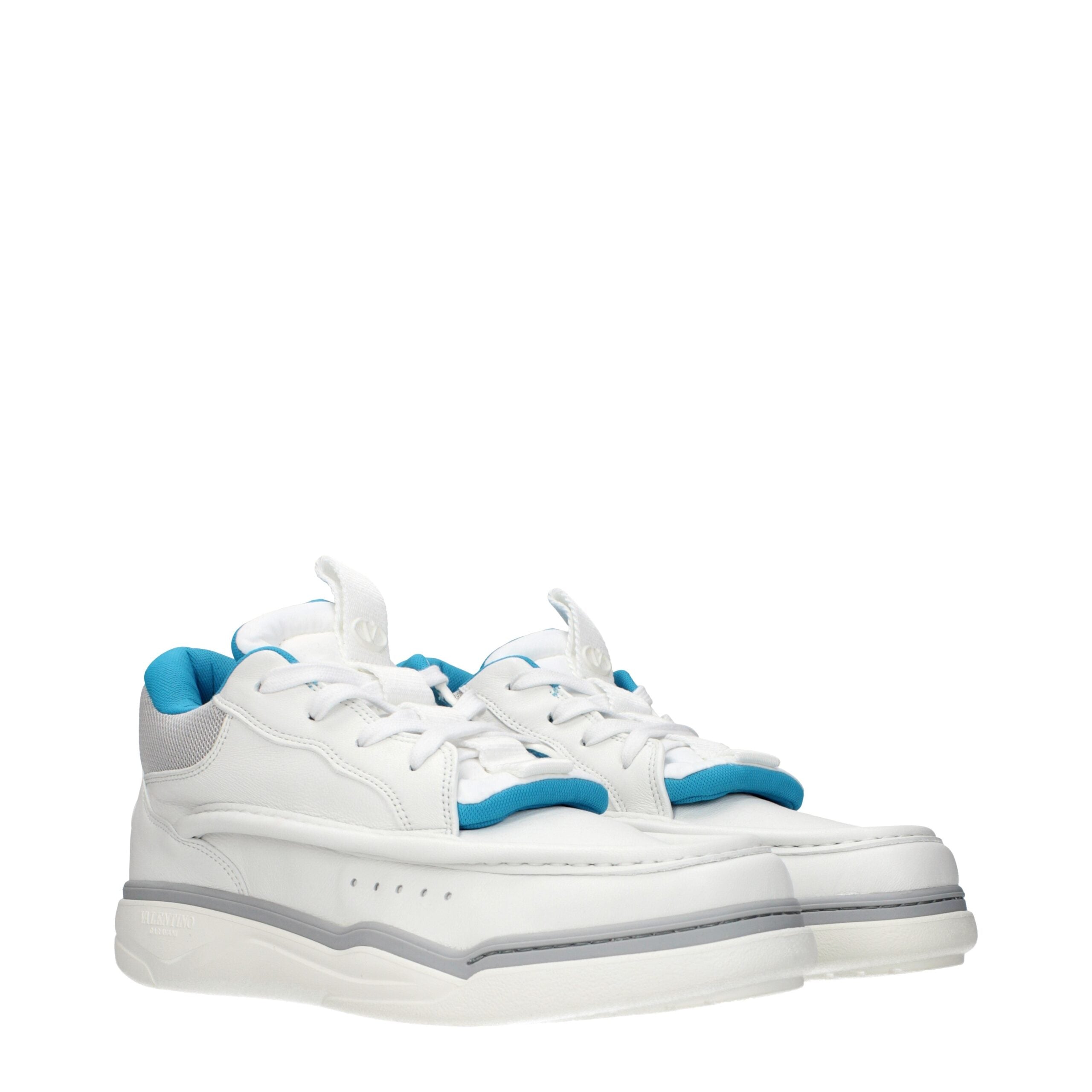 Valentino Garavani Weiße Low-Top-Sneaker aus Leder