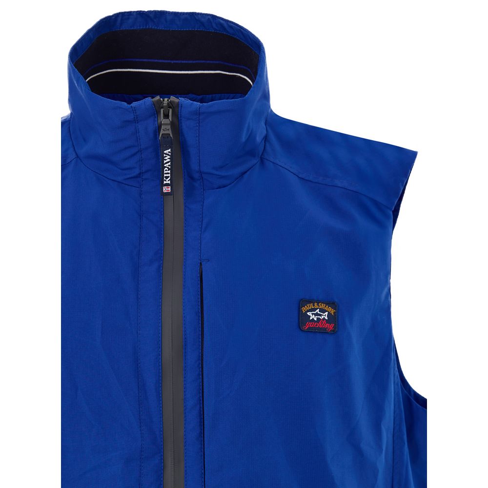 Paul & Shark Blaue Polyester-Ärmellose Jacke