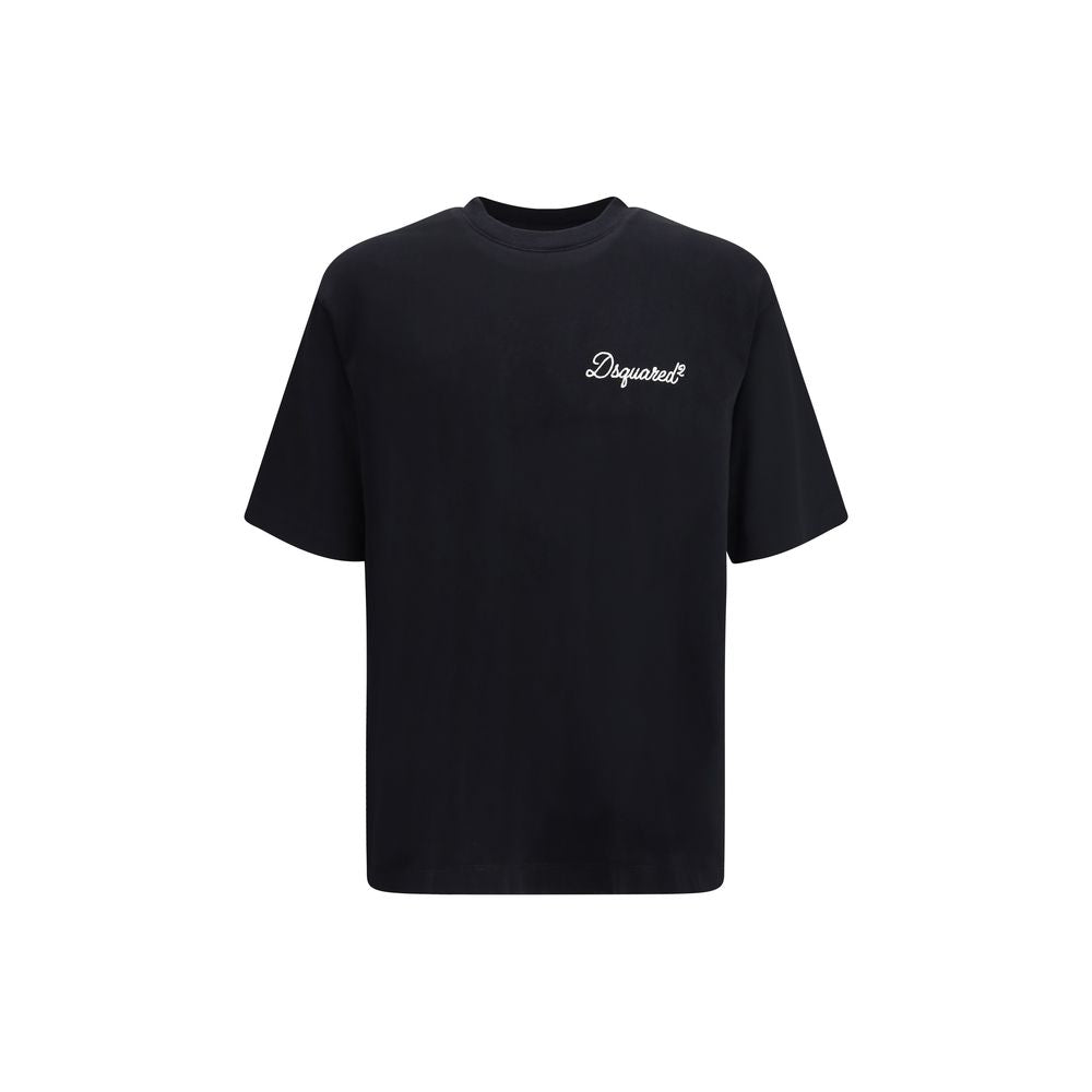 Dsquared² Schwarzes Baumwoll-T-Shirt