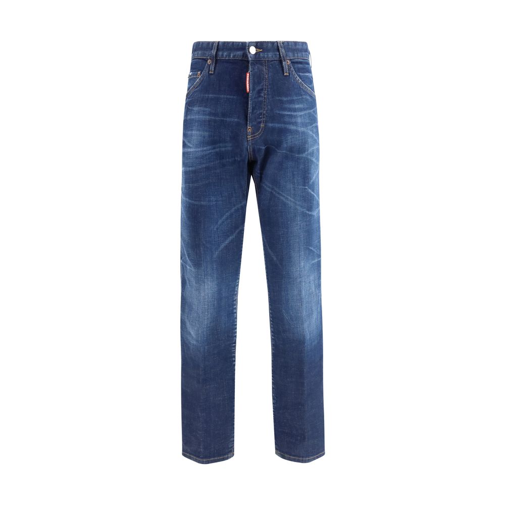 Dsquared² Blaue Baumwoll-Jeans im Slim Fit