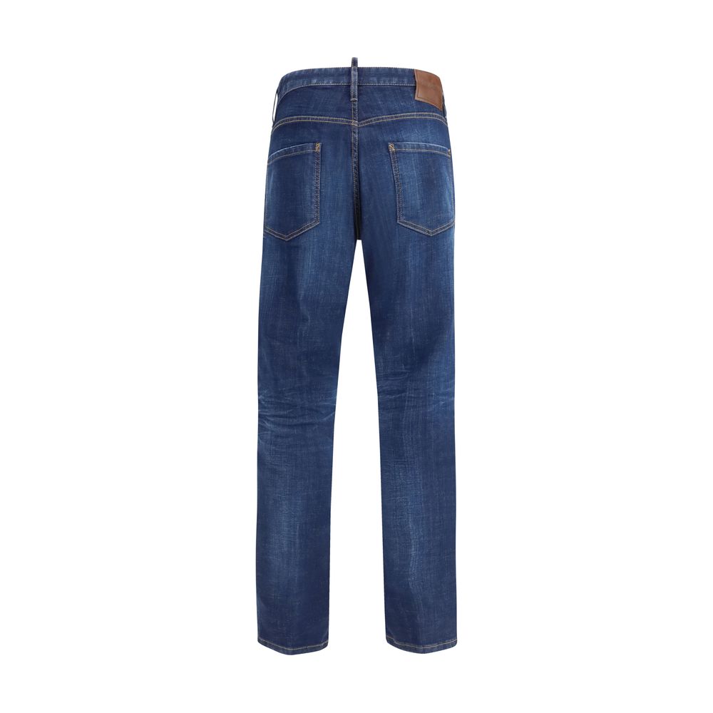 Dsquared² Blaue Baumwoll-Jeans im Slim Fit
