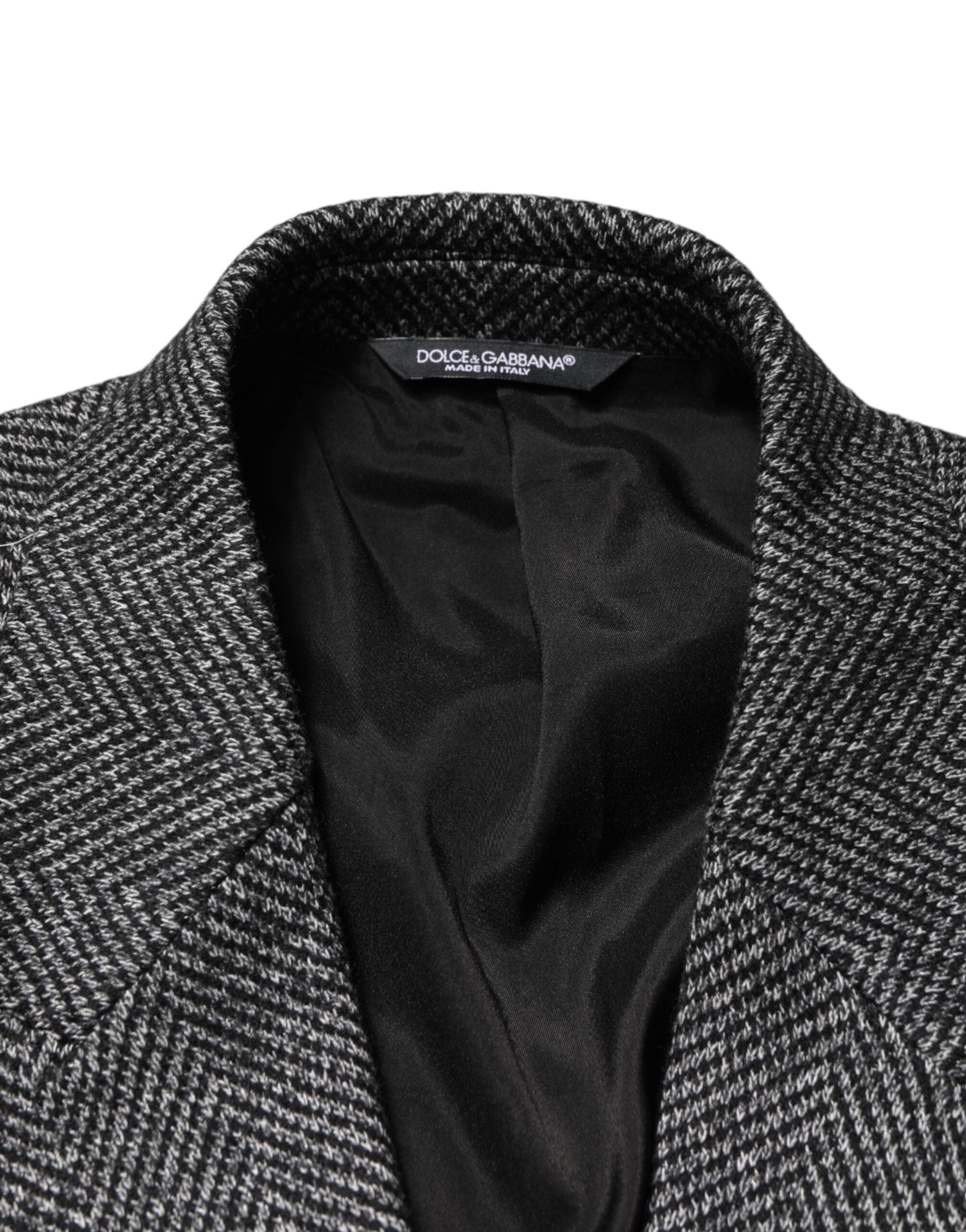 Dolce & Gabbana Grauer Wollmischung Lang Trenchcoat Herren Jacke