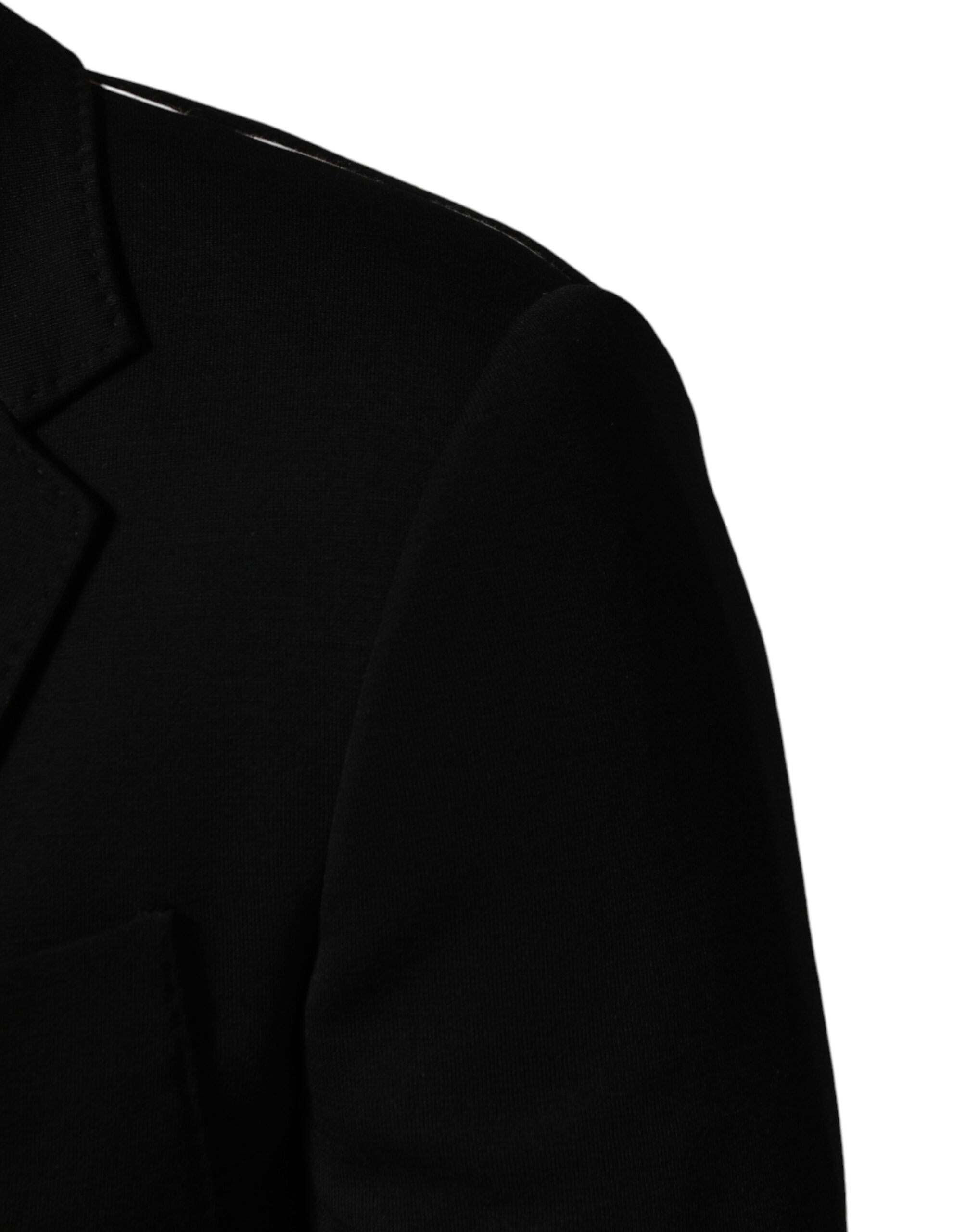 Dolce & Gabbana Schwarzer Woll-Sakko mit 2 Knöpfen