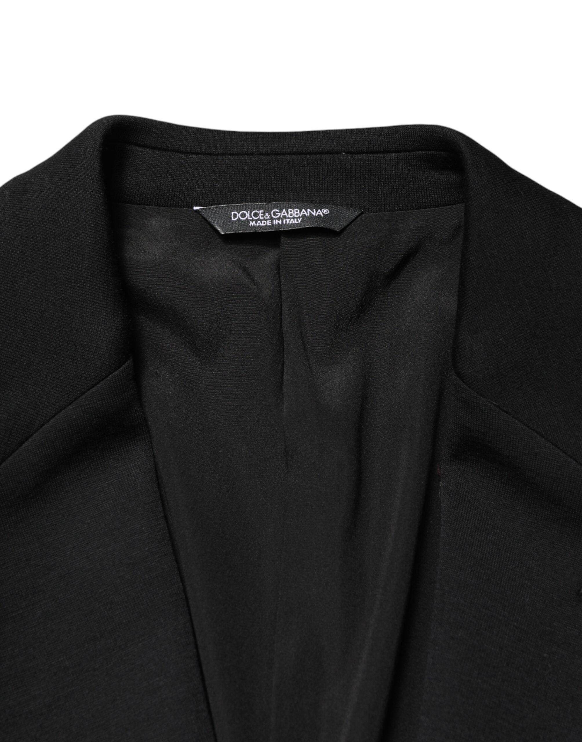 Dolce & Gabbana Schwarzer Woll-Sakko mit 2 Knöpfen