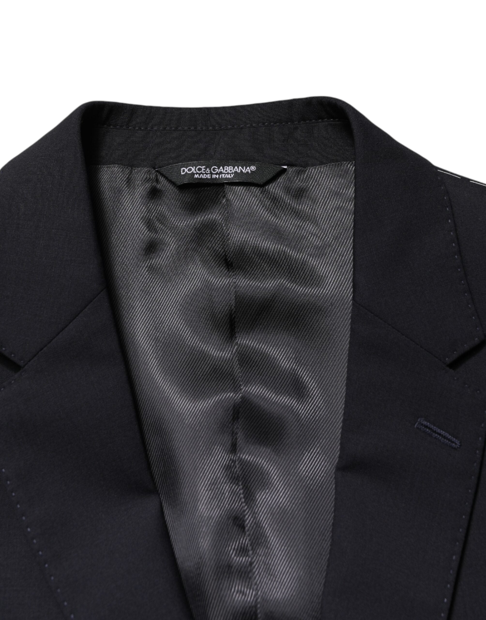 Dolce & Gabbana Schwarzer Woll-Sakko mit 2 Knöpfen