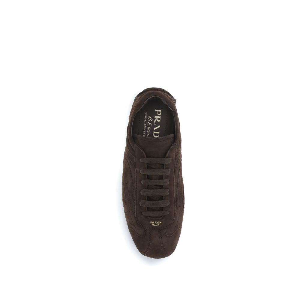 Prada Braune Lammleder Ovis Aries Aries Sportsneakers