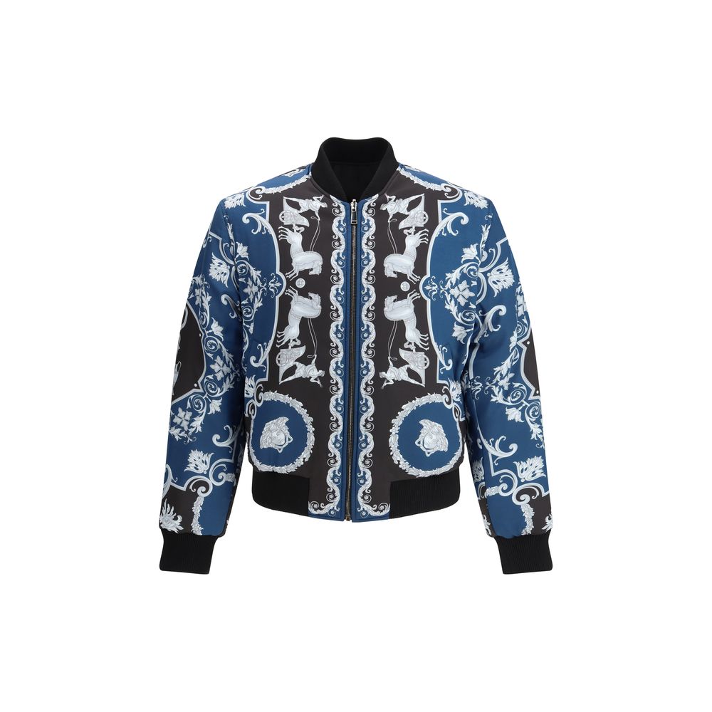 Versace Schwarzer Bomber aus Polyamid