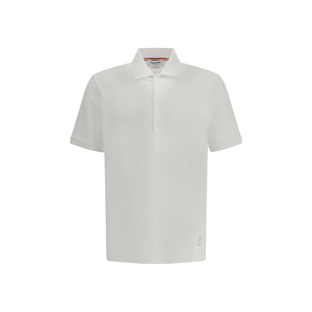 Thom Browne Weißes Poloshirt aus Baumwolle