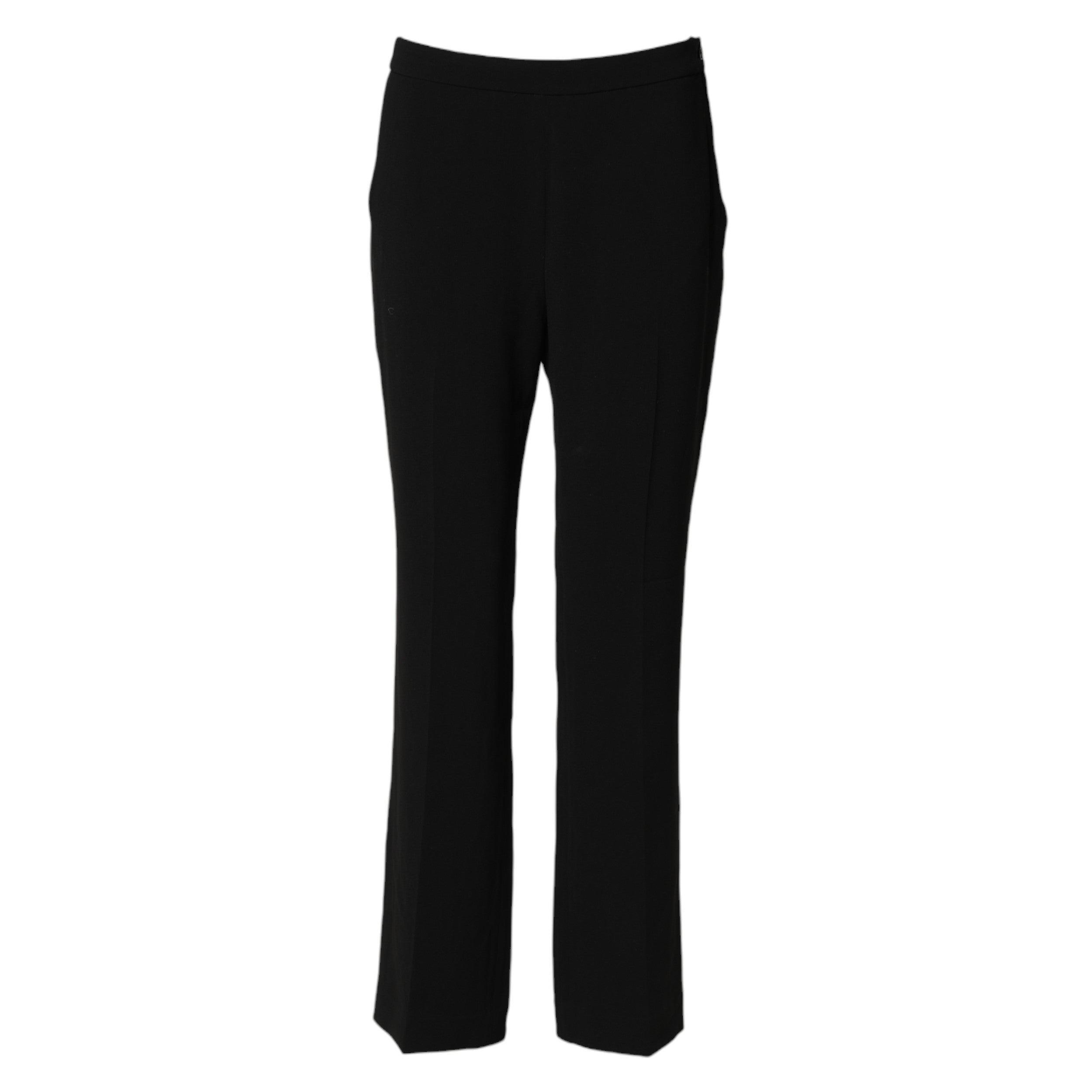 Aspesi Schwarze High Waist Straight Chino-Hose mit Reißverschluss