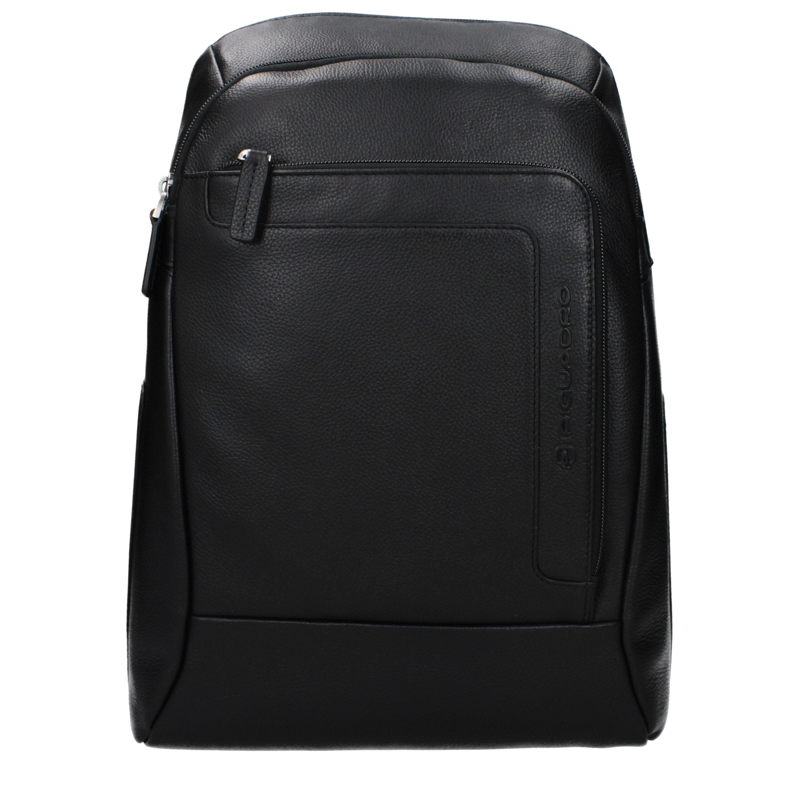 Piquadro Schwarzer Lederrucksack