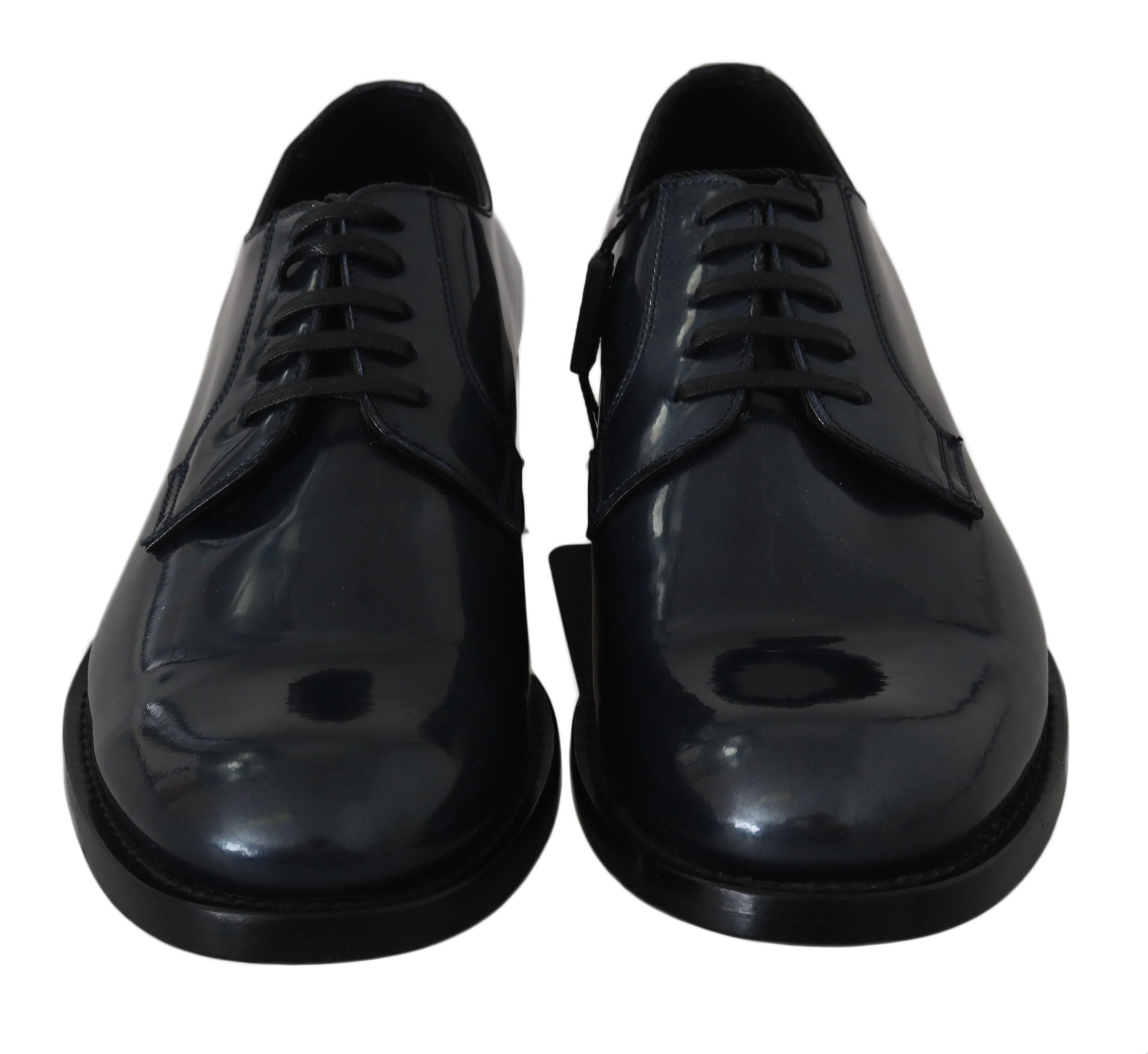 Dolce & Gabbana Blaue Leder Derby Kleid Formelle Schuhe
