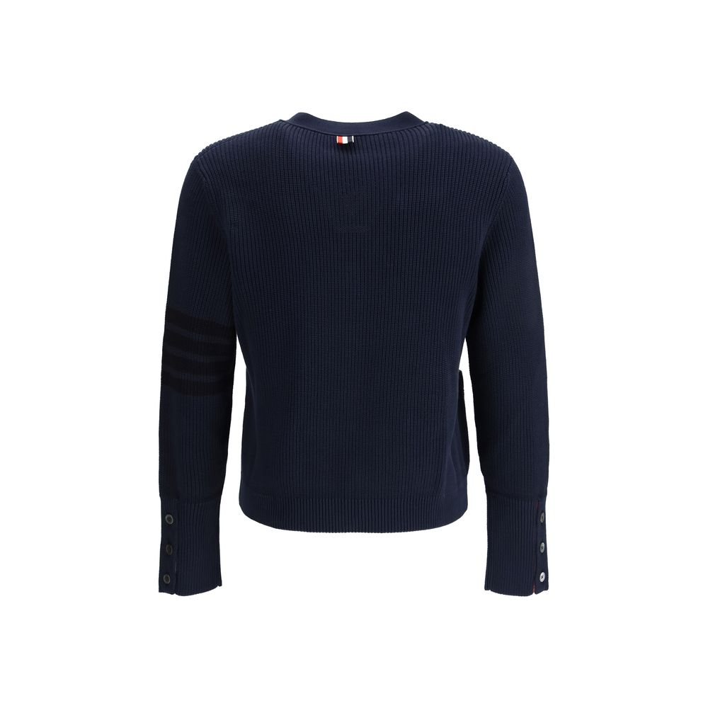 Thom Browne Blauer Baumwollcardigan