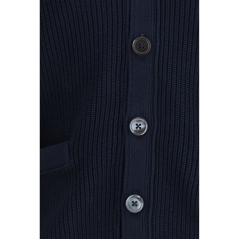 Thom Browne Blauer Baumwollcardigan