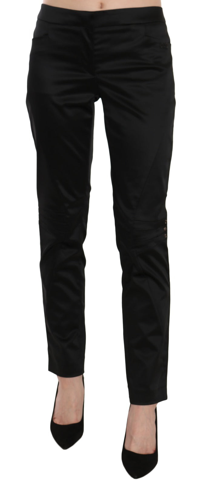 Exte Schwarze Skinny-Hose mit mittlerer Taille für formelle Kleidung